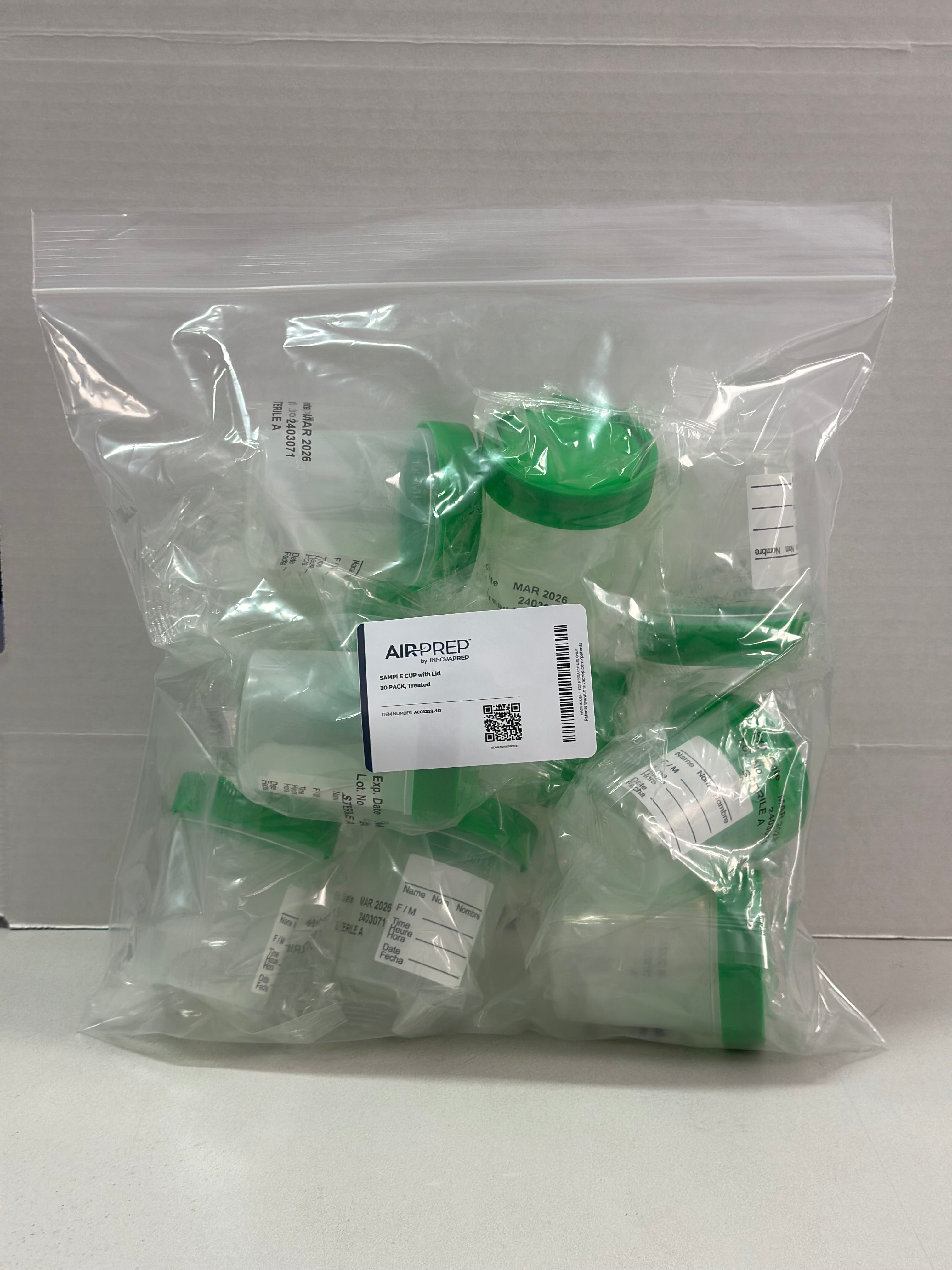 AirPrep™ or FluidPrep™ Sample Cup with Lid